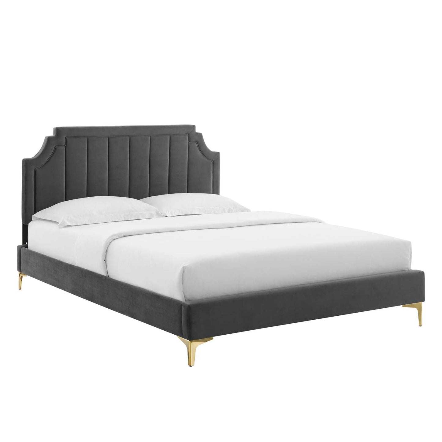 Modway Sienna Performance Velvet Queen Platform Bed | Beds | Modishstore