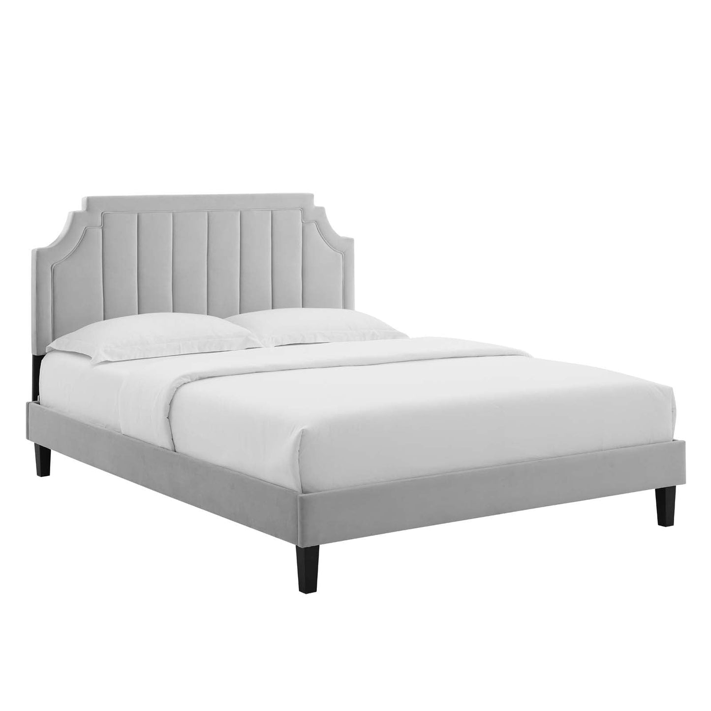 Modway Sienna Performance Velvet Queen Platform Bed | Beds | Modishstore-3