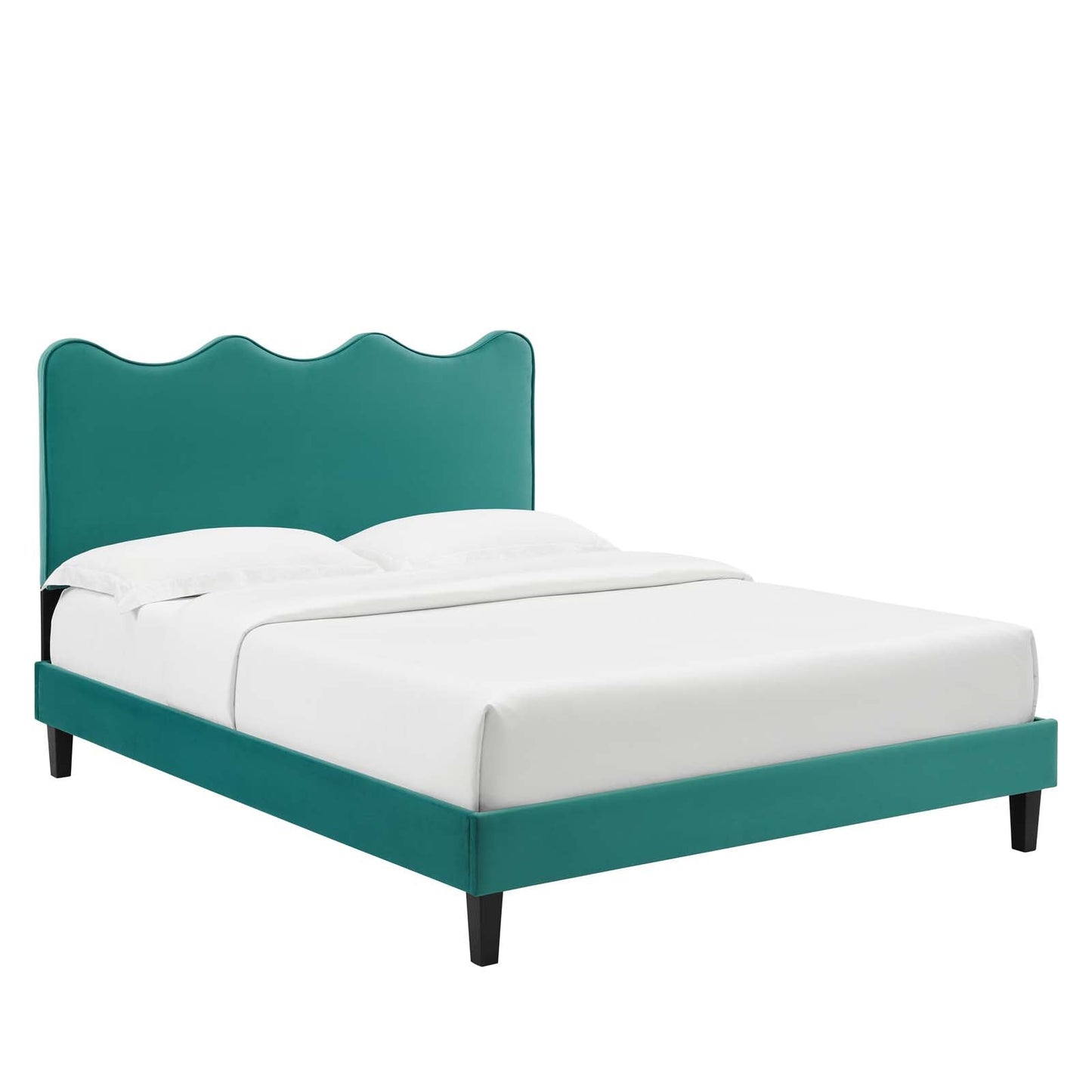 Current Performance Velvet Twin Platform Bed By Modway - MOD-6729-CHA | Beds | Modishstore - 7