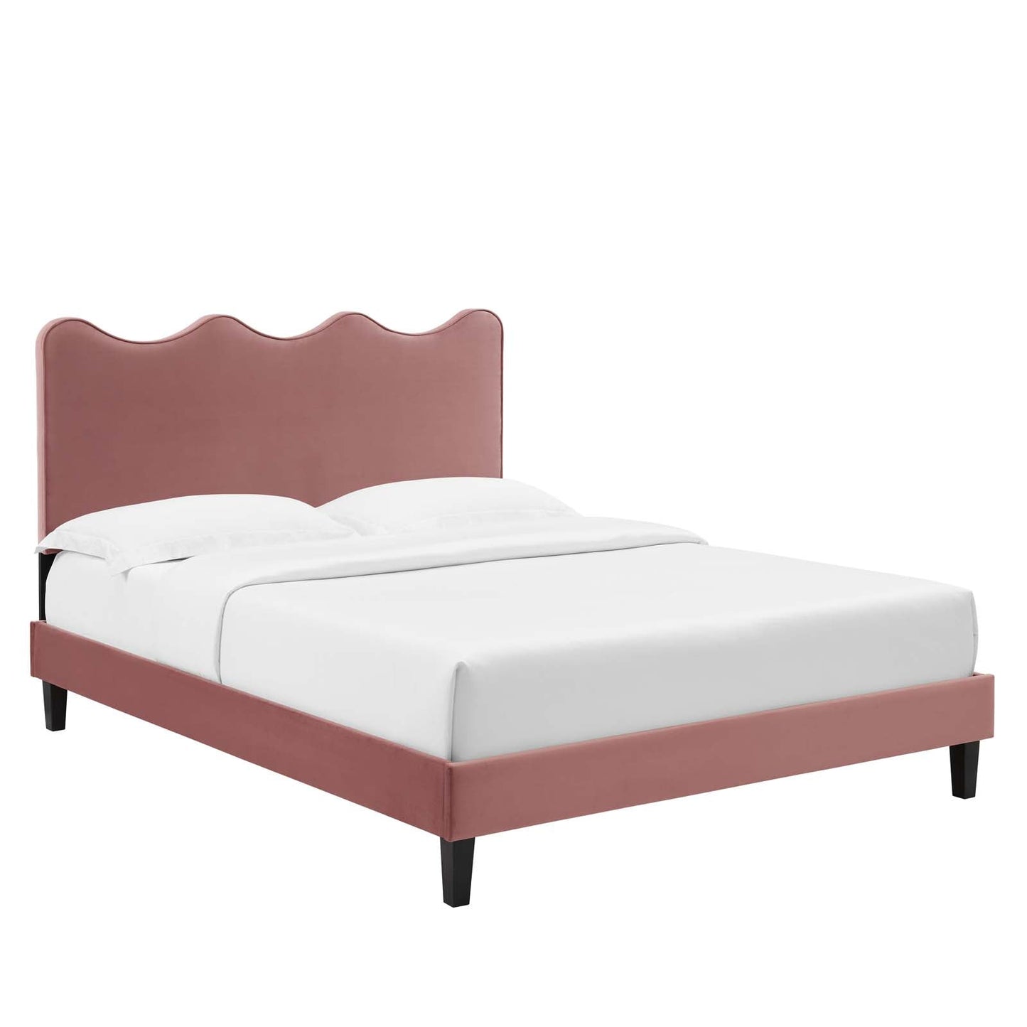 Current Performance Velvet Queen Platform Bed By Modway - MOD-6735-CHA | Beds | Modishstore - 2