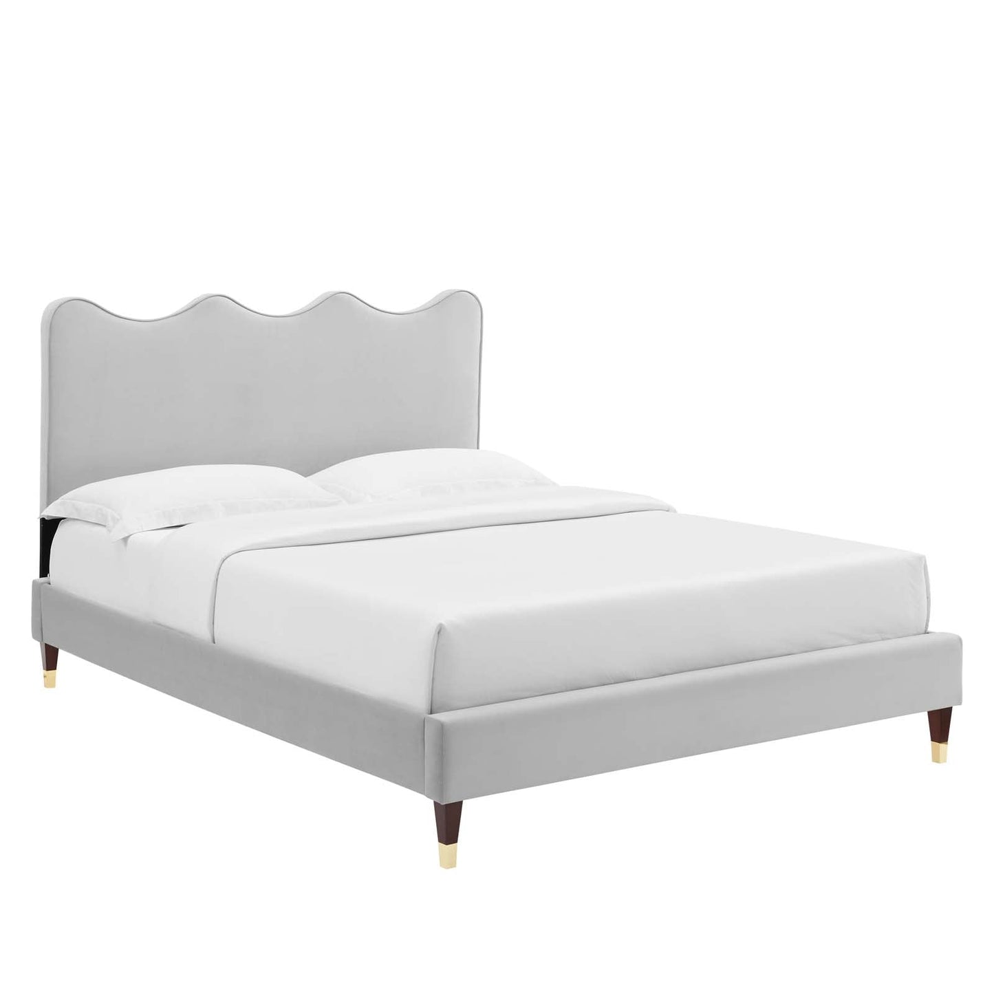 Current Performance Velvet King Platform Bed By Modway - MOD-6737-CHA | Beds | Modishstore - 3