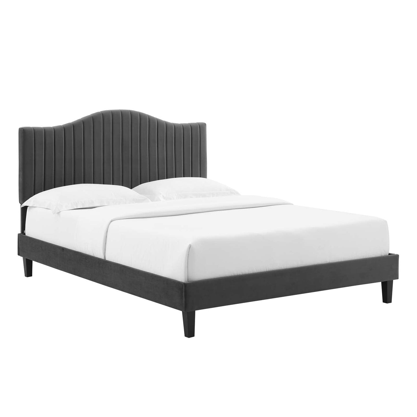 Modway Juniper Channel Tufted Performance Velvet Twin Platform Bed | Beds | Modishstore