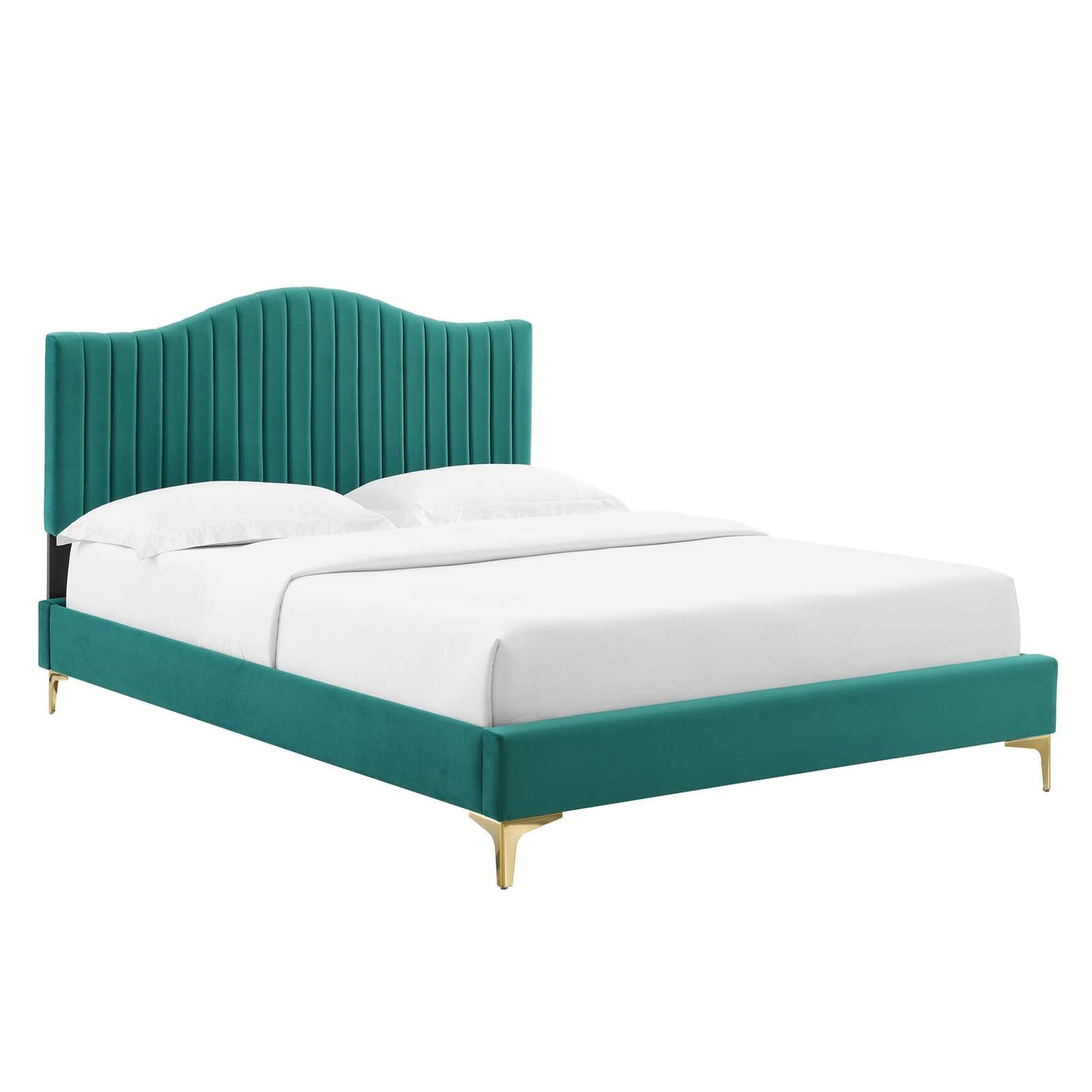 Modway Juniper Channel Tufted Performance Velvet King Platform Bed | Beds | Modishstore-4