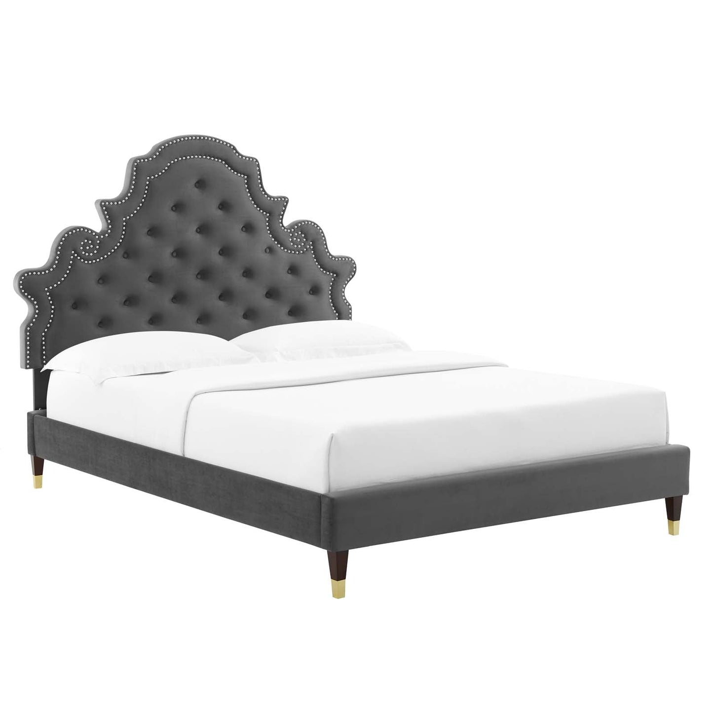 Modway Gwyneth Tufted Performance Velvet Twin Platform Bed | Beds | Modishstore