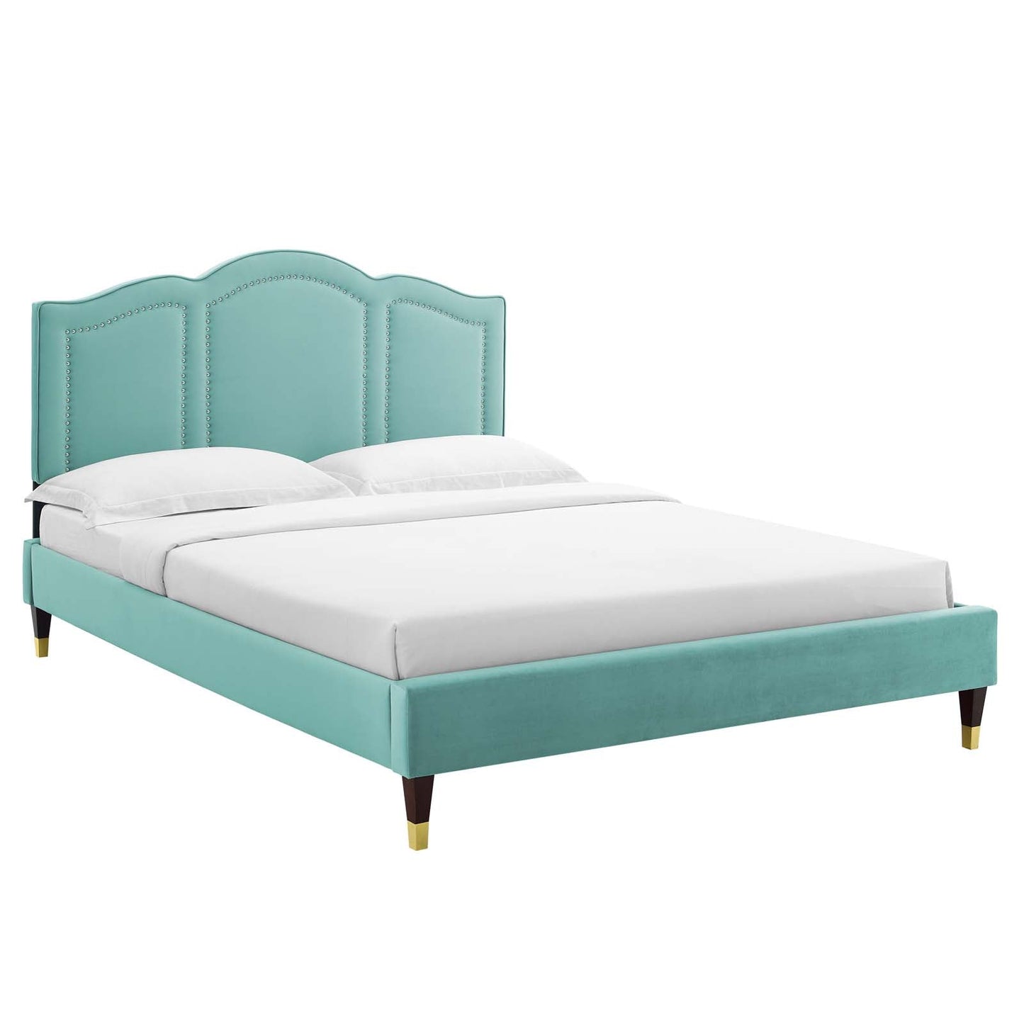 Emerson Performance Velvet King Platform Bed By Modway - MOD-6860 | Beds - 4