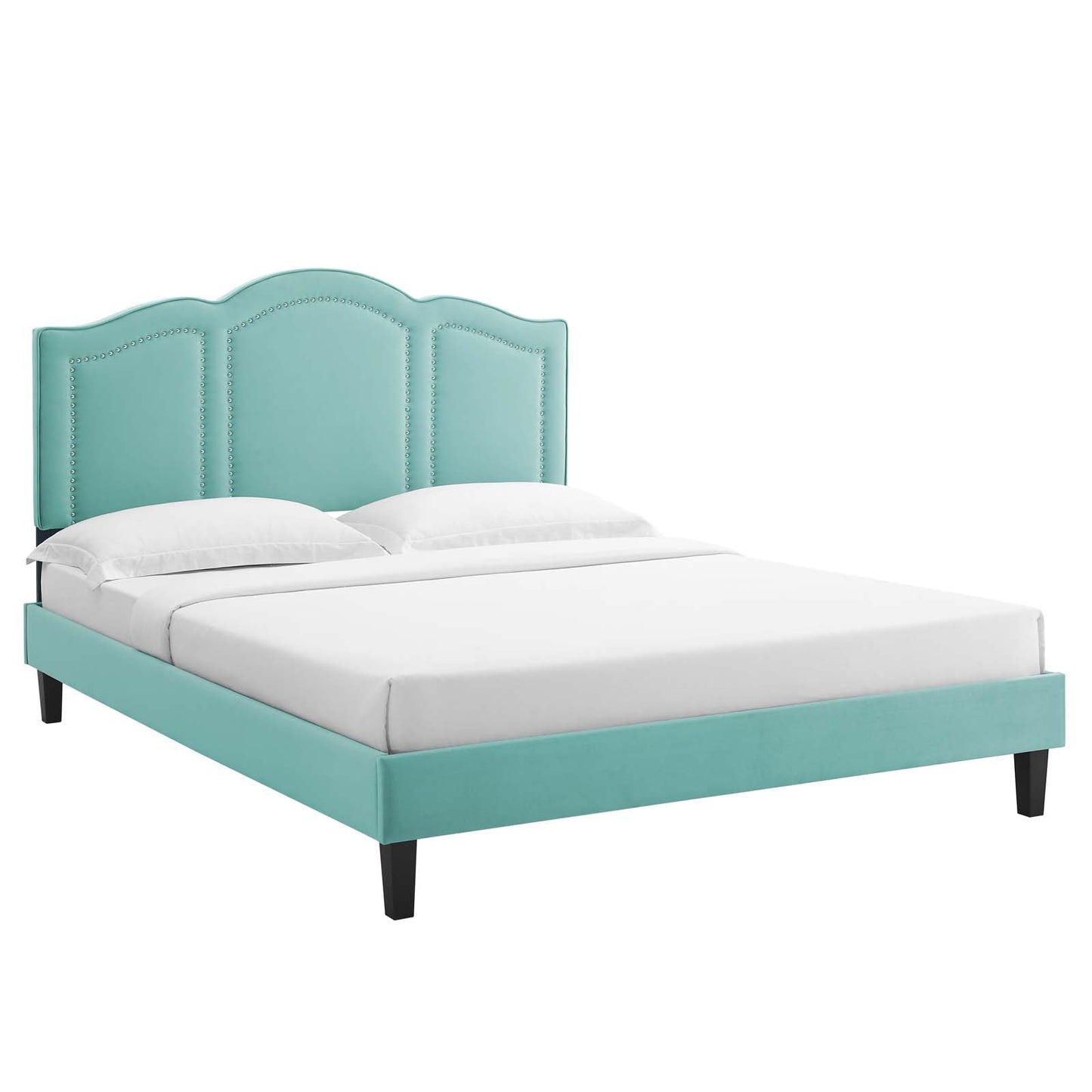 Emerson Performance Velvet King Platform Bed By Modway - MOD-6861 | Beds - 4