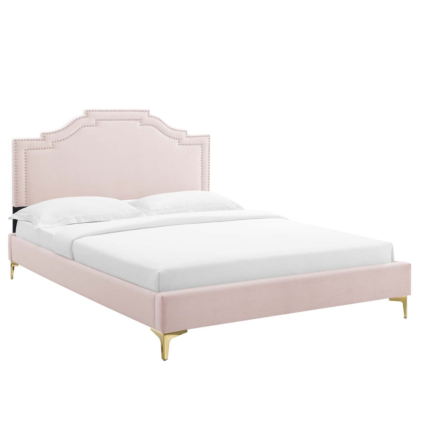 Adelaide Performance Velvet King Platform Bed By Modway - MOD-6862 | Beds - 6