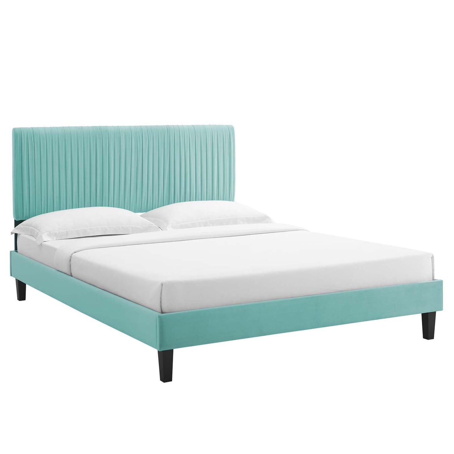 Modway Peyton Performance Velvet Twin Platform Bed | Beds | Modishstore-4
