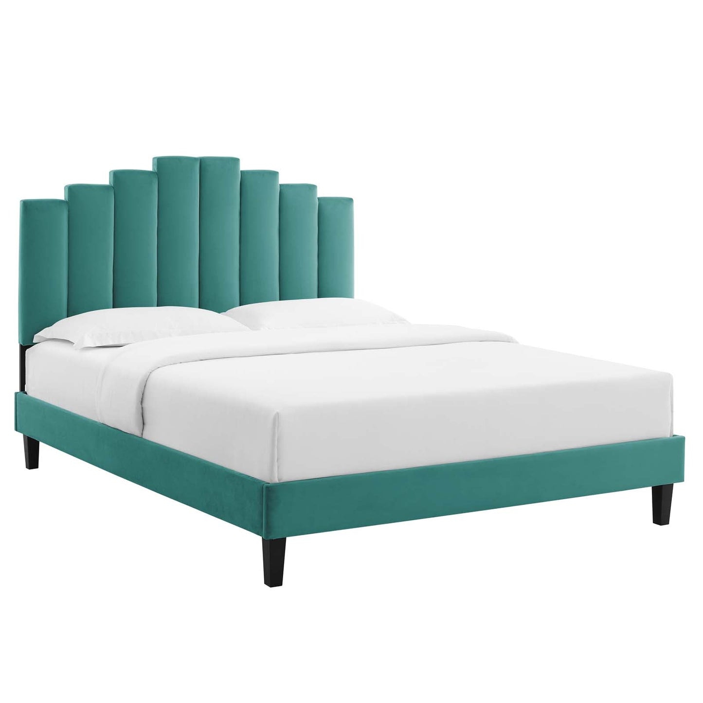 Modway Elise King Performance Velvet Platform Bed | Beds |