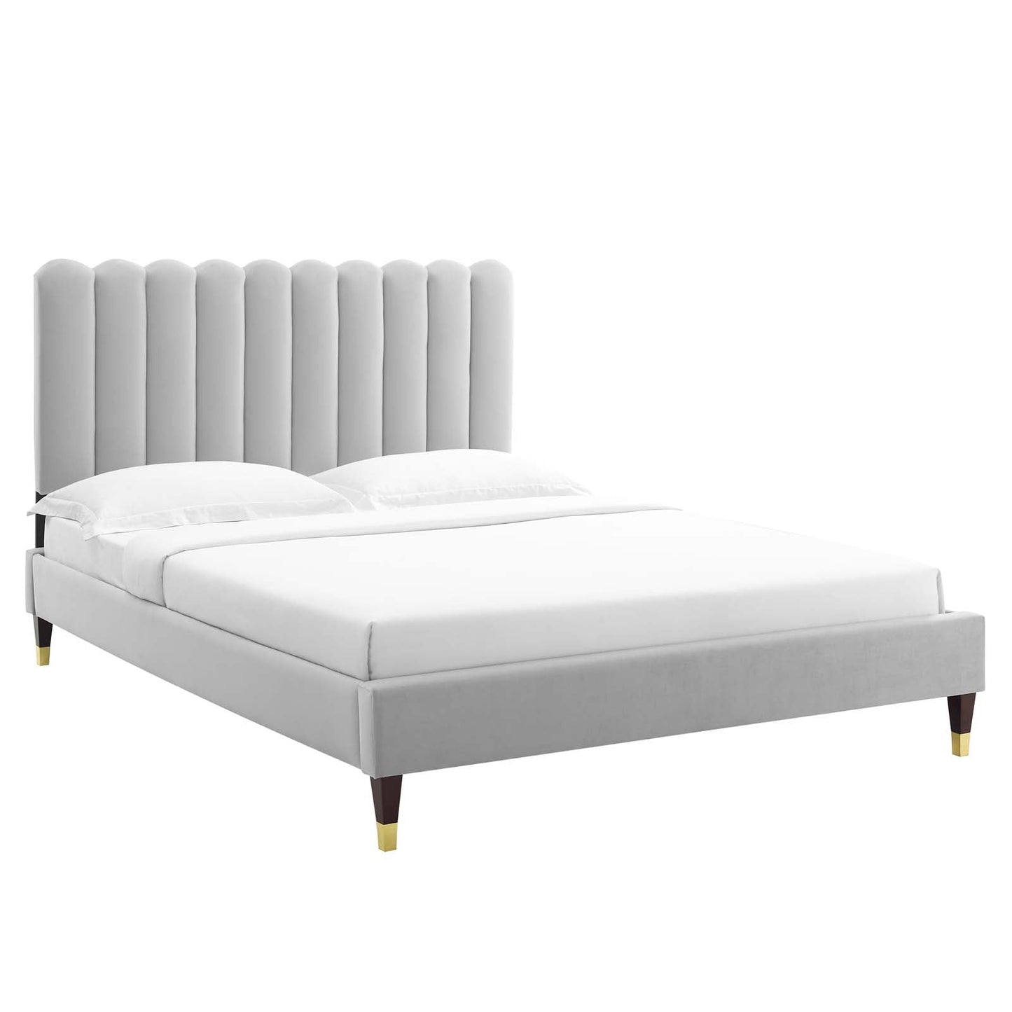 Reagan Twin Performance Velvet Platform Bed By Modway - MOD-6886 | Beds | Modishstore - 3
