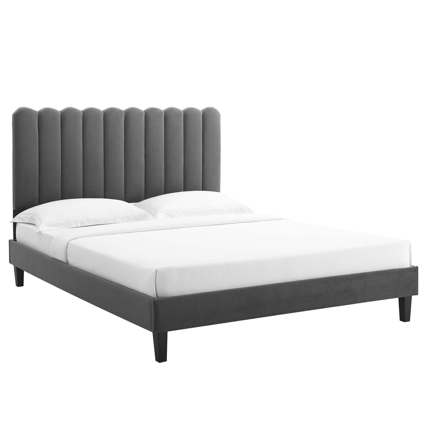 Reagan Twin Performance Velvet Platform Bed By Modway - MOD-6887 | Beds | Modishstore