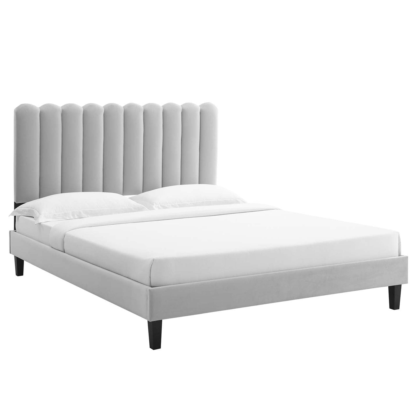 Reagan Twin Performance Velvet Platform Bed By Modway - MOD-6887 | Beds | Modishstore - 3