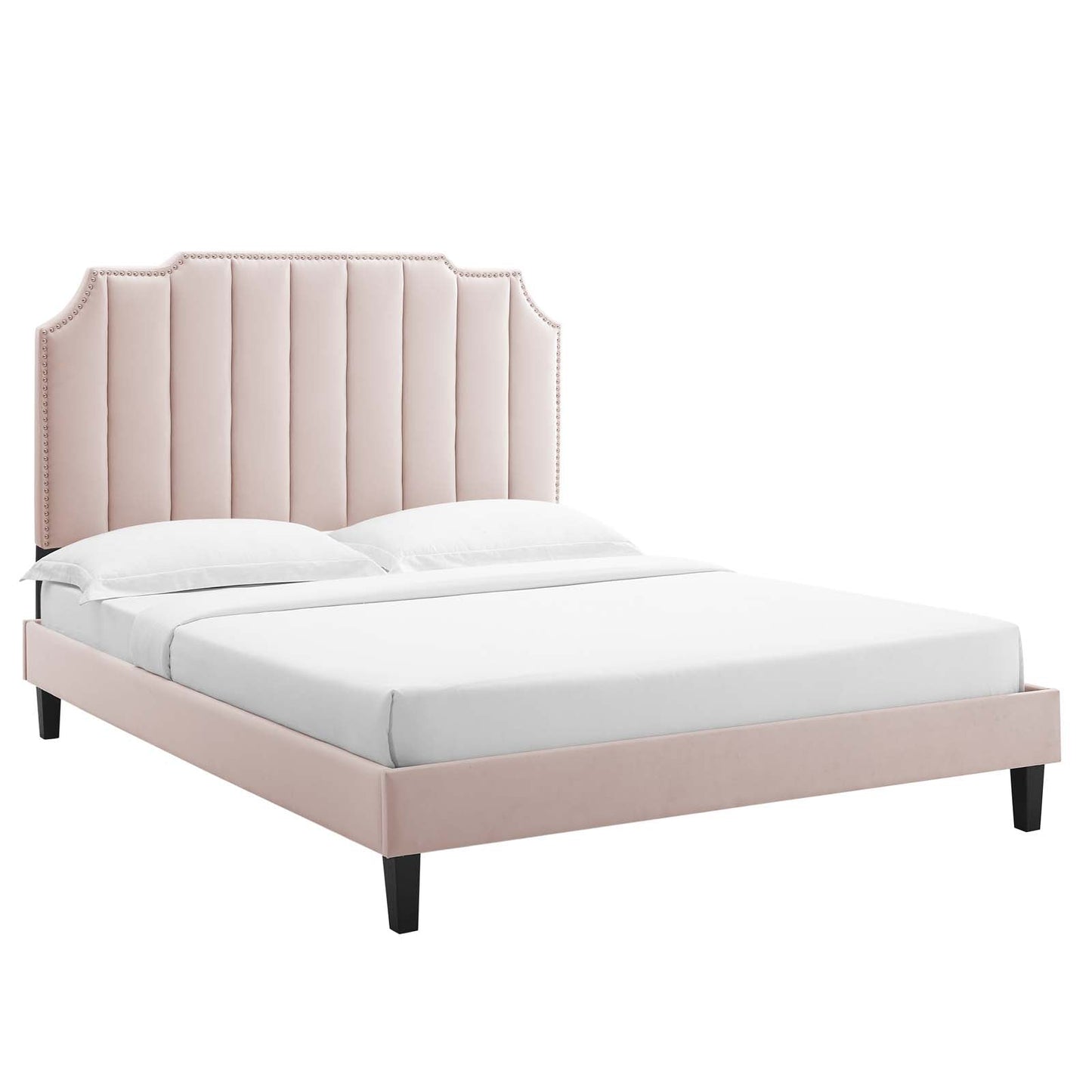 Colette Full Performance Velvet Platform Bed By Modway - MOD-6890 | Beds - 6