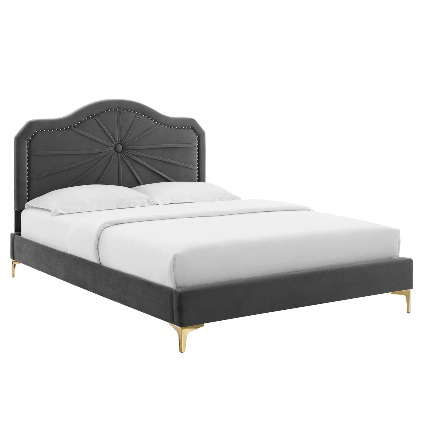 Modway Portia Performance Velvet King Platform Bed | Beds | Modishstore