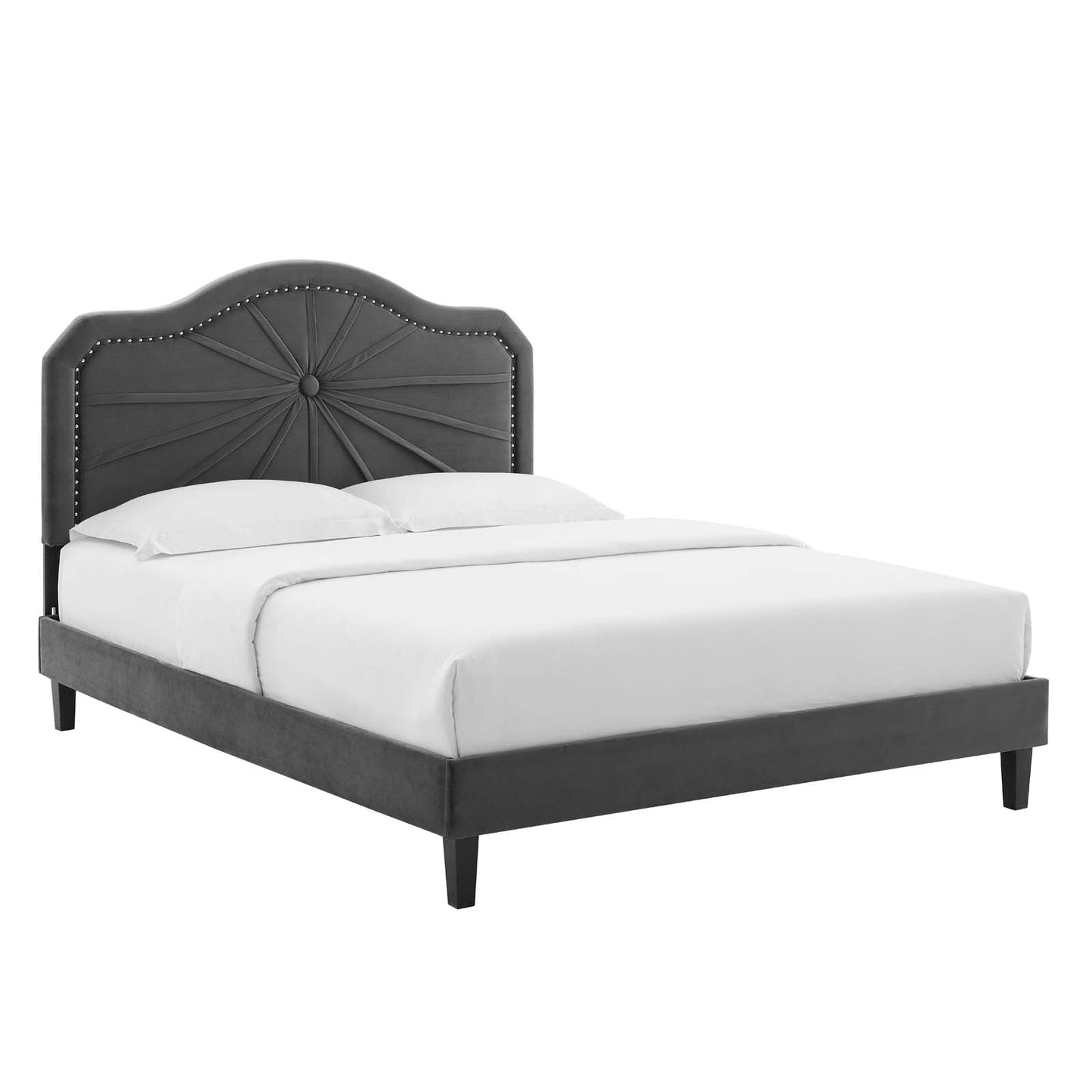Modway Portia Performance Velvet King Platform Bed | Beds | Modishstore