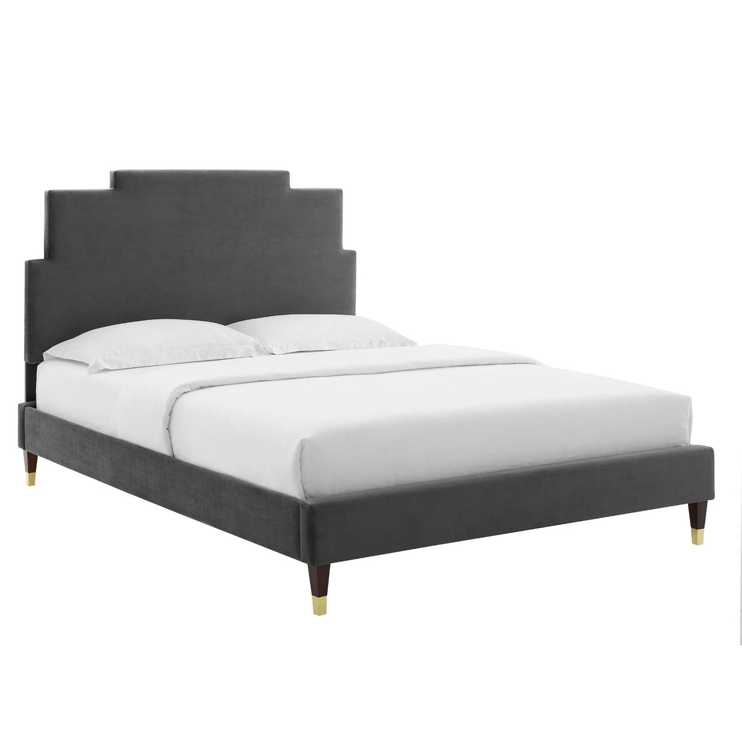 Lindsey Performance Velvet King Platform Bed By Modway - MOD-6926 | Beds-1