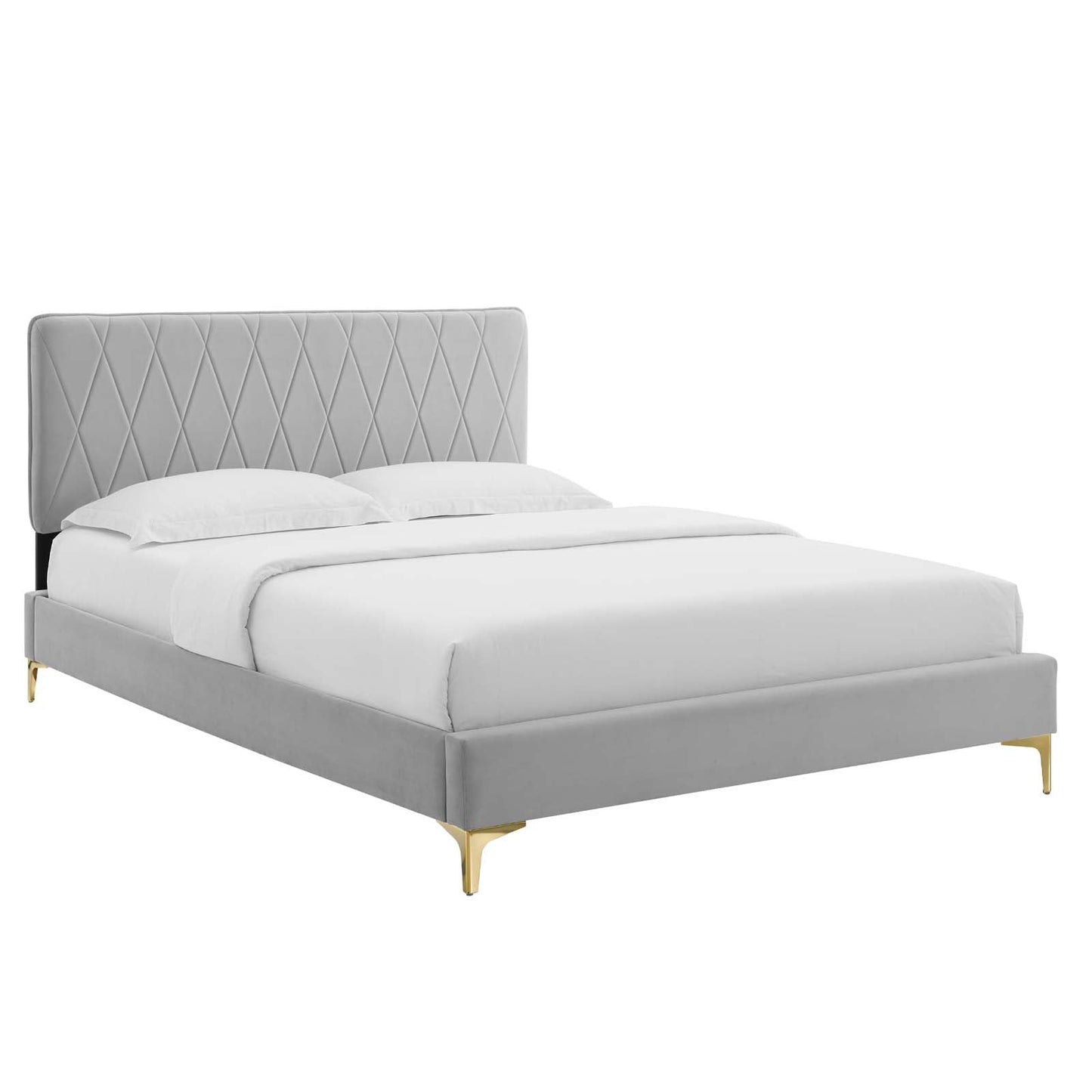 Modway Phillipa Performance Velvet King Platform Bed | Beds | Modishstore-3