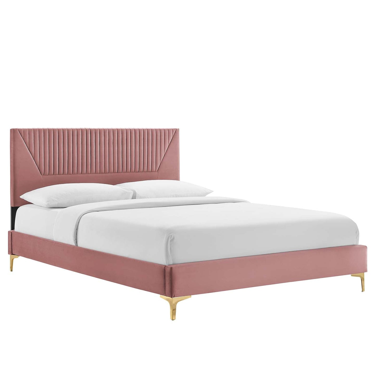 Yasmine Channel Tufted Performance Velvet Twin Platform Bed By Modway - MOD-6992 | Beds | Modishstore - 2