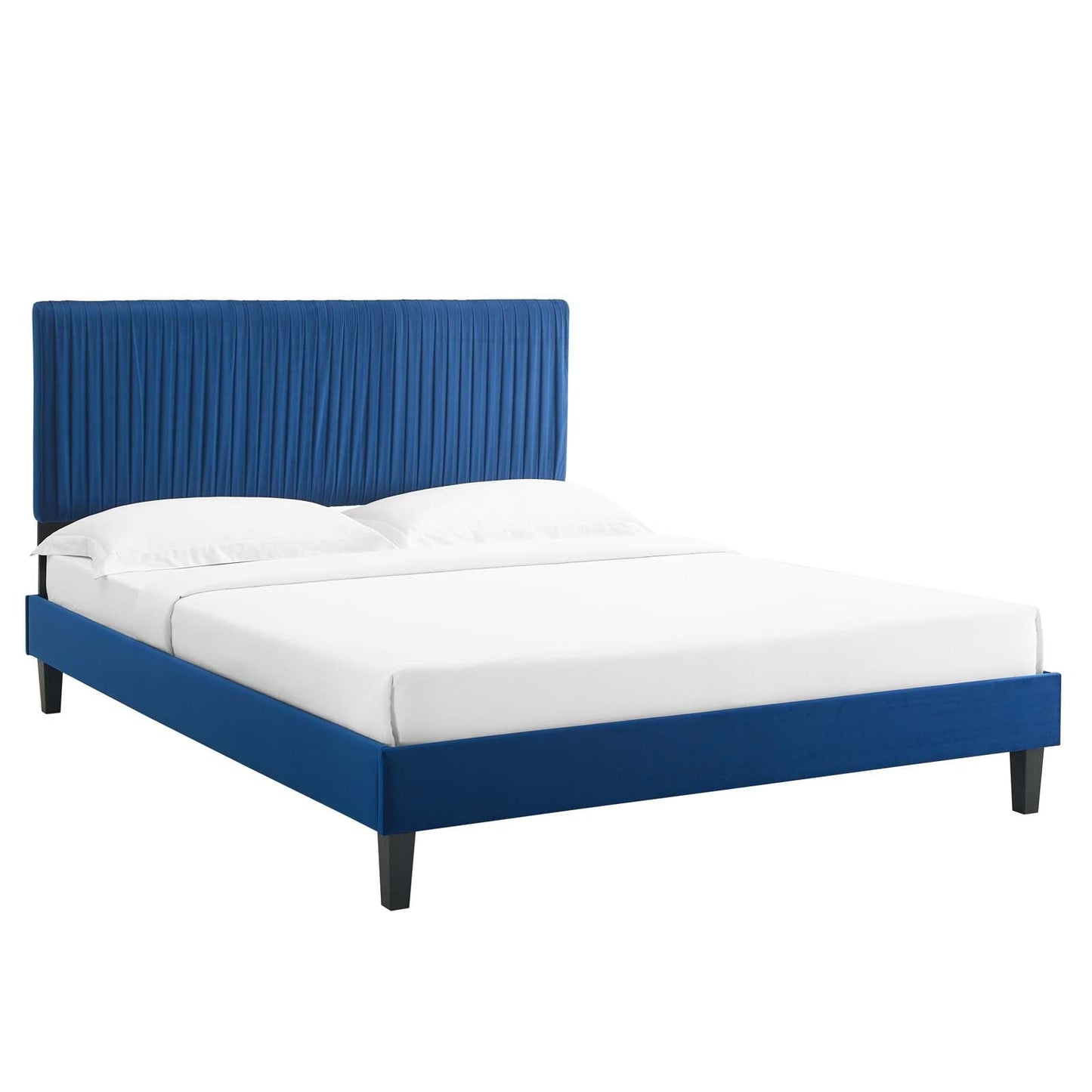 Modway Peyton Performance Velvet King Platform Bed | Beds | Modishstore-5