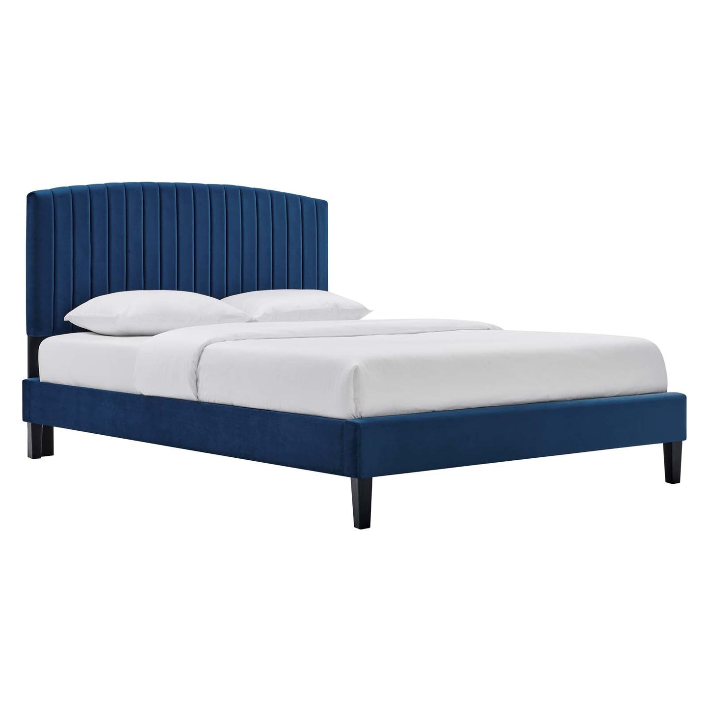 Alessi Performance Velvet Full Platform Bed By Modway - MOD-7037-CHA | Beds | Modishstore - 3