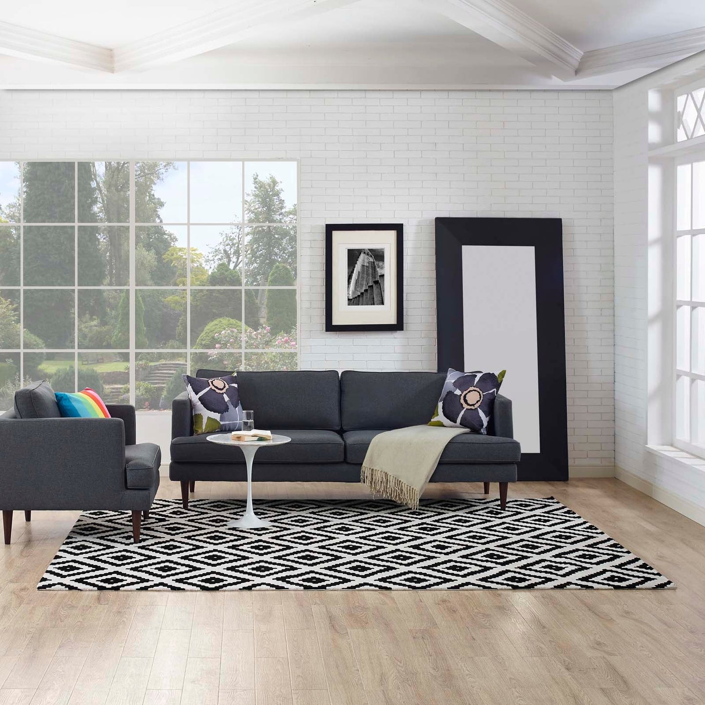 Modway Alika Abstract Diamond Trellis Area 5*8/8*10 Area Rug | Rugs |
