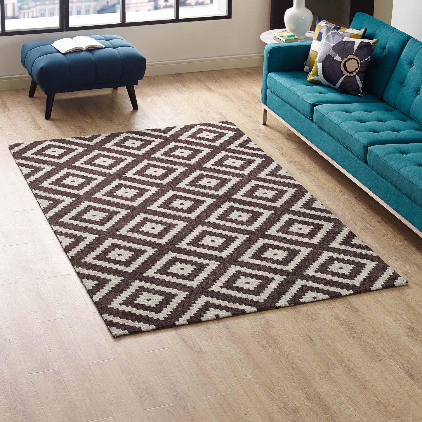Modway Alika Abstract Diamond Trellis Area Rug | Rugs