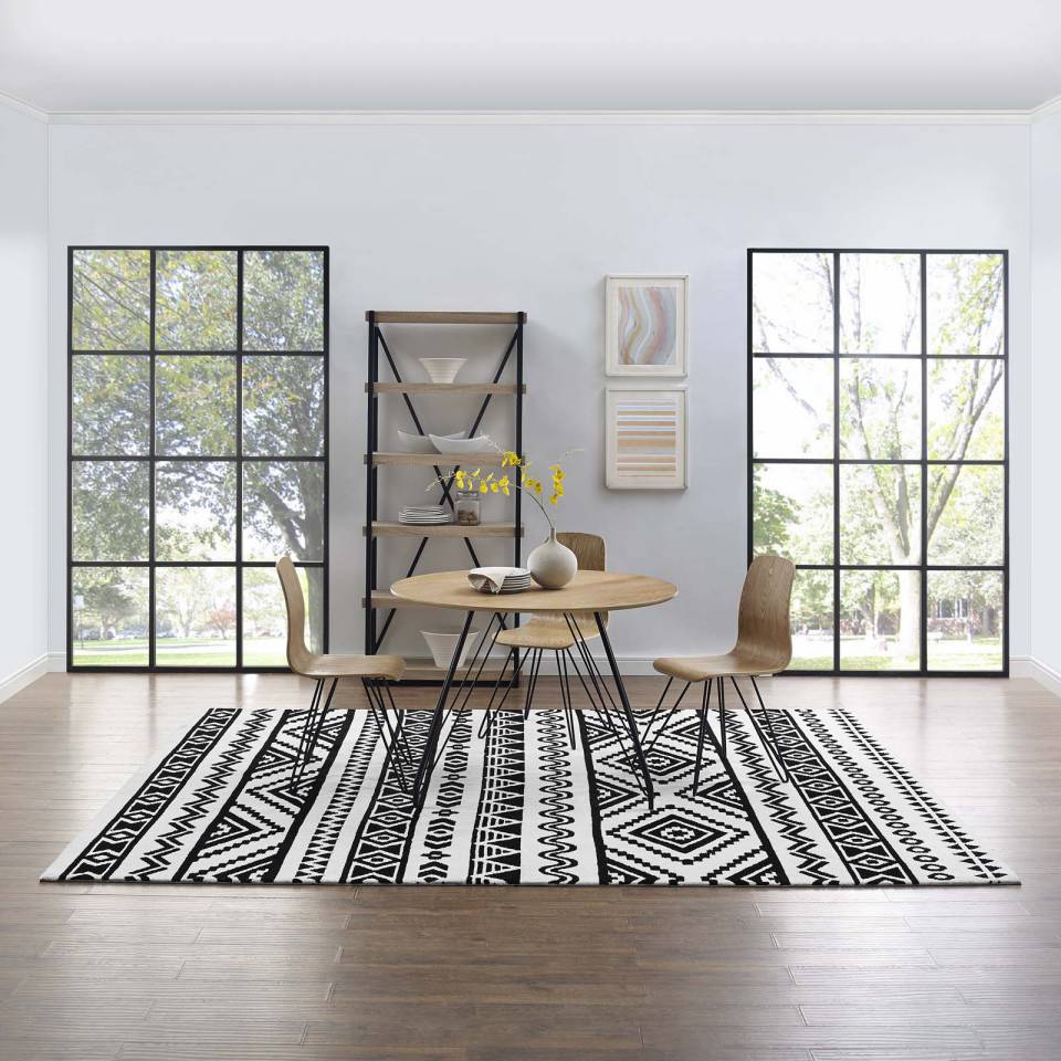 Modway Haku Geometric Moroccan Tribal 8x10 Area Rug | Rugs