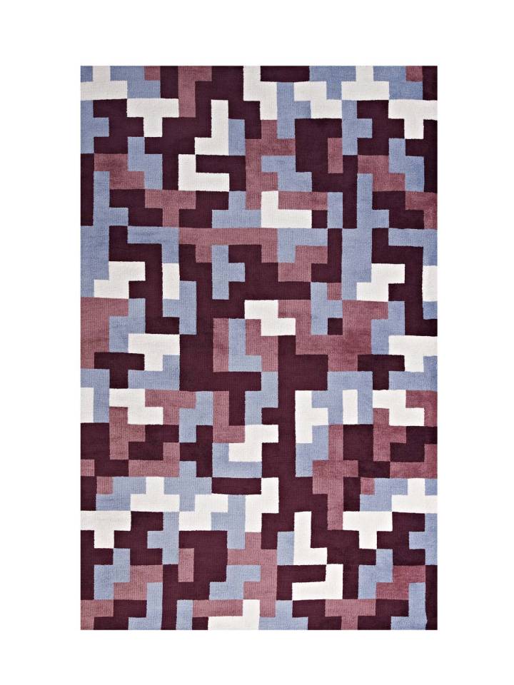 Modway Andela Interlocking Block Mosaic 8x10 Area Rug | Rugs |