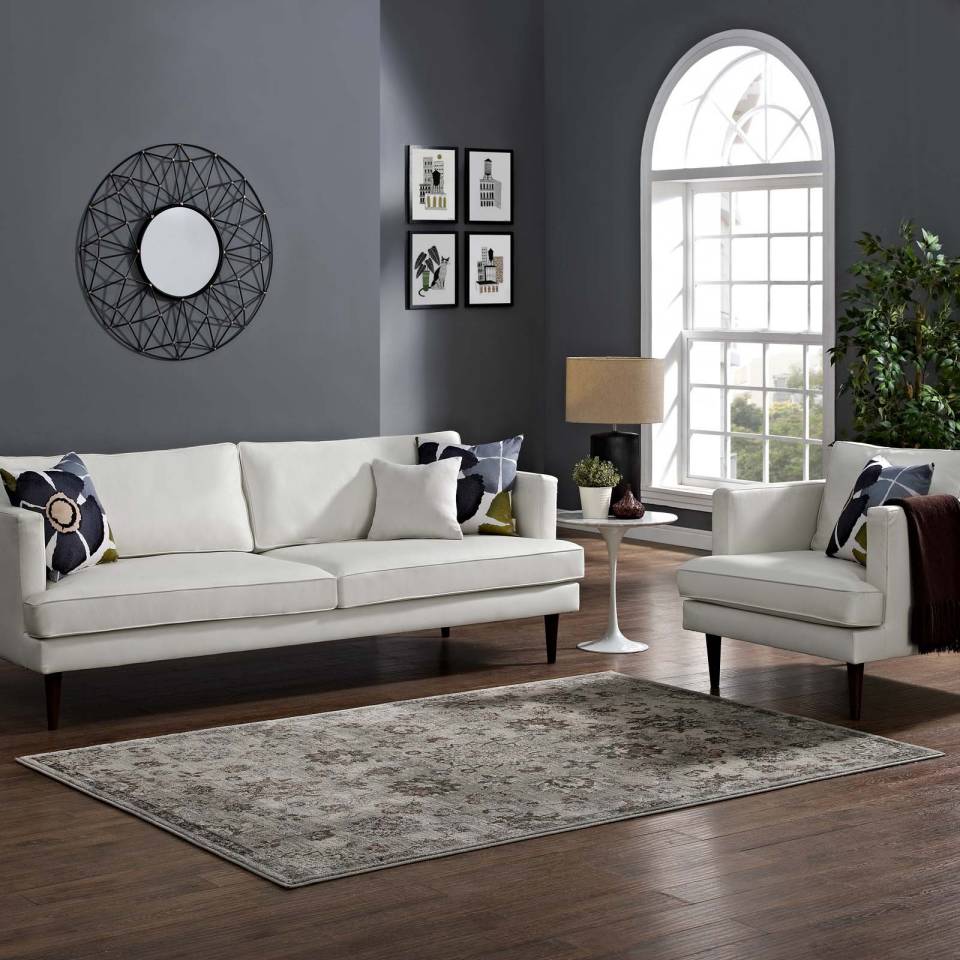 Modway Hana Distressed Vintage Floral
Lattice 8x10 Area Rug | Rugs