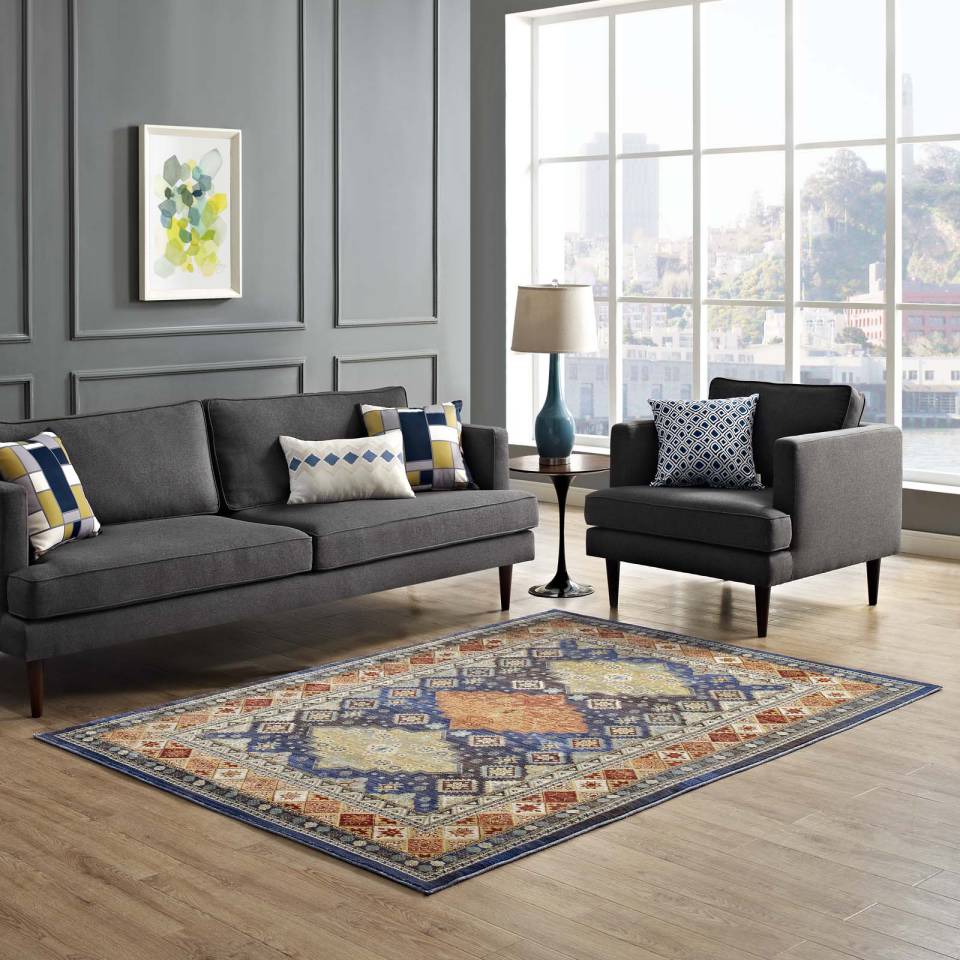 Modway Atzi Distressed
Southwestern Diamond Floral 8x10 Area Rug | Rugs