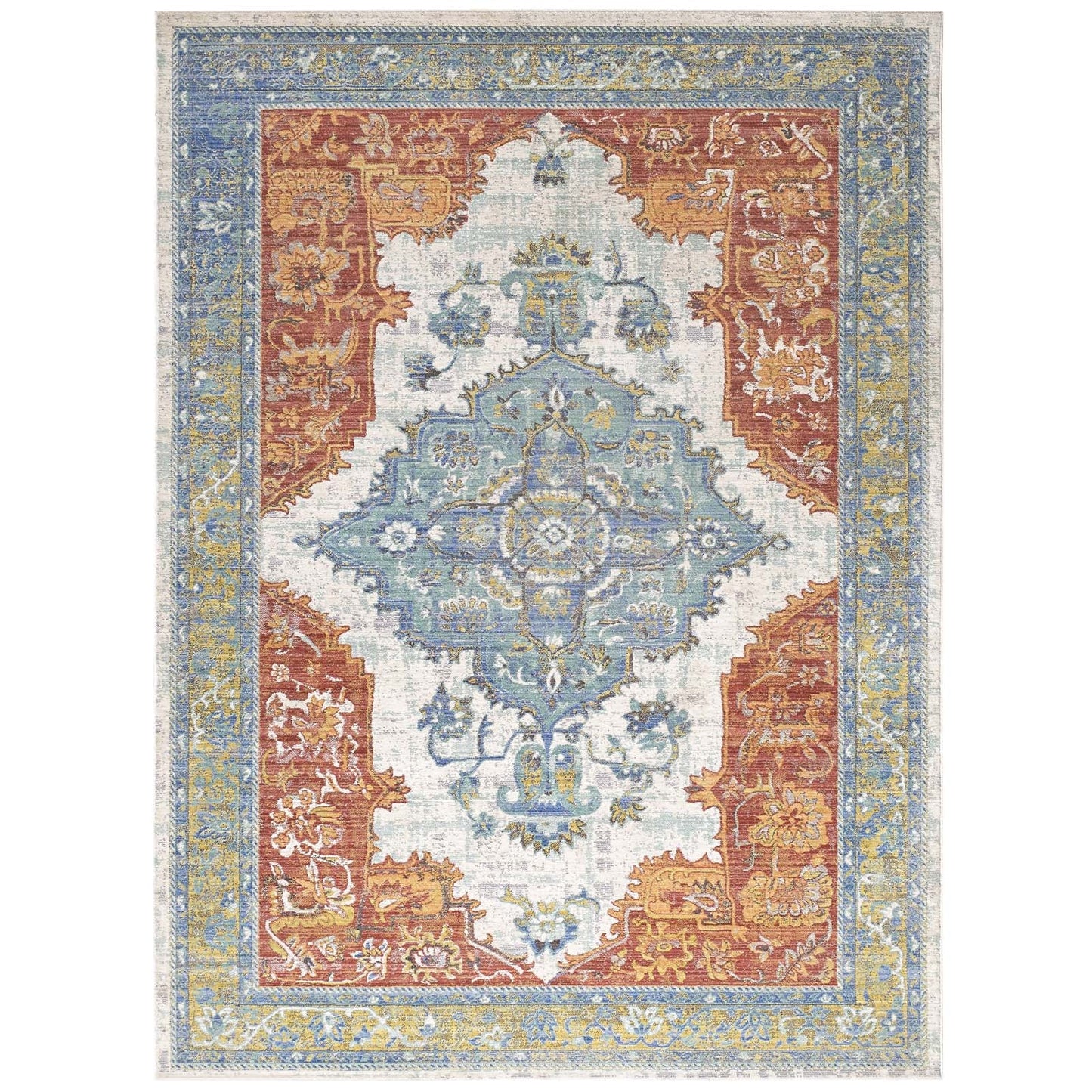 Modway Citlali Distressed Southwestern Aztec 4x6 Area Rug | Rugs