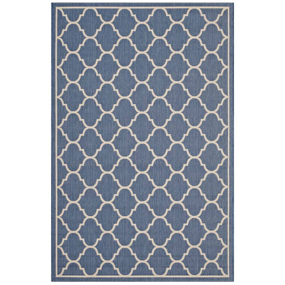 Modway Avena Moroccan Quatrefoil Trellis 8x10 Indoor and Outdoor Area Rug | Rugs