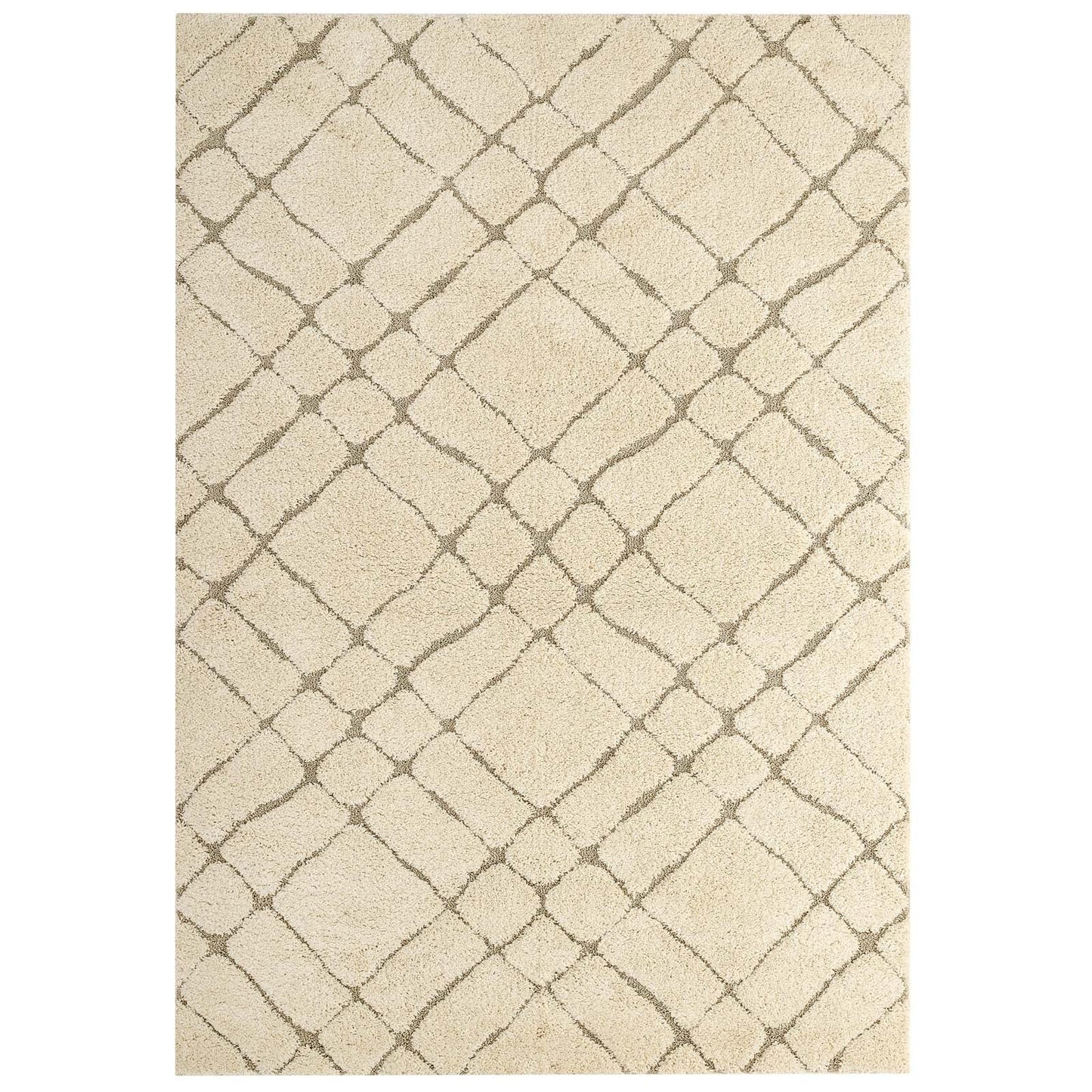 Modway Jubilant Verona Abstract Geometric 5x8 Shag Area Rug | Rugs | Modishstore