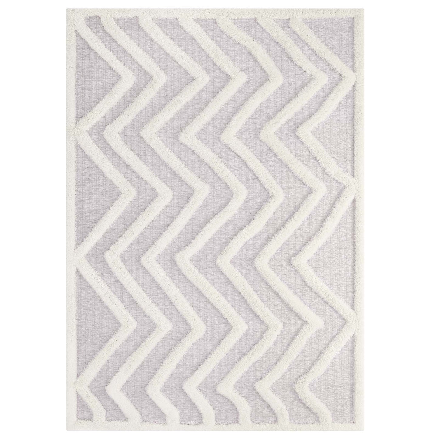Modway Whimsical Pathway Abstract Chevron 5x8 Shag Area Rug | Rugs | Modishstore