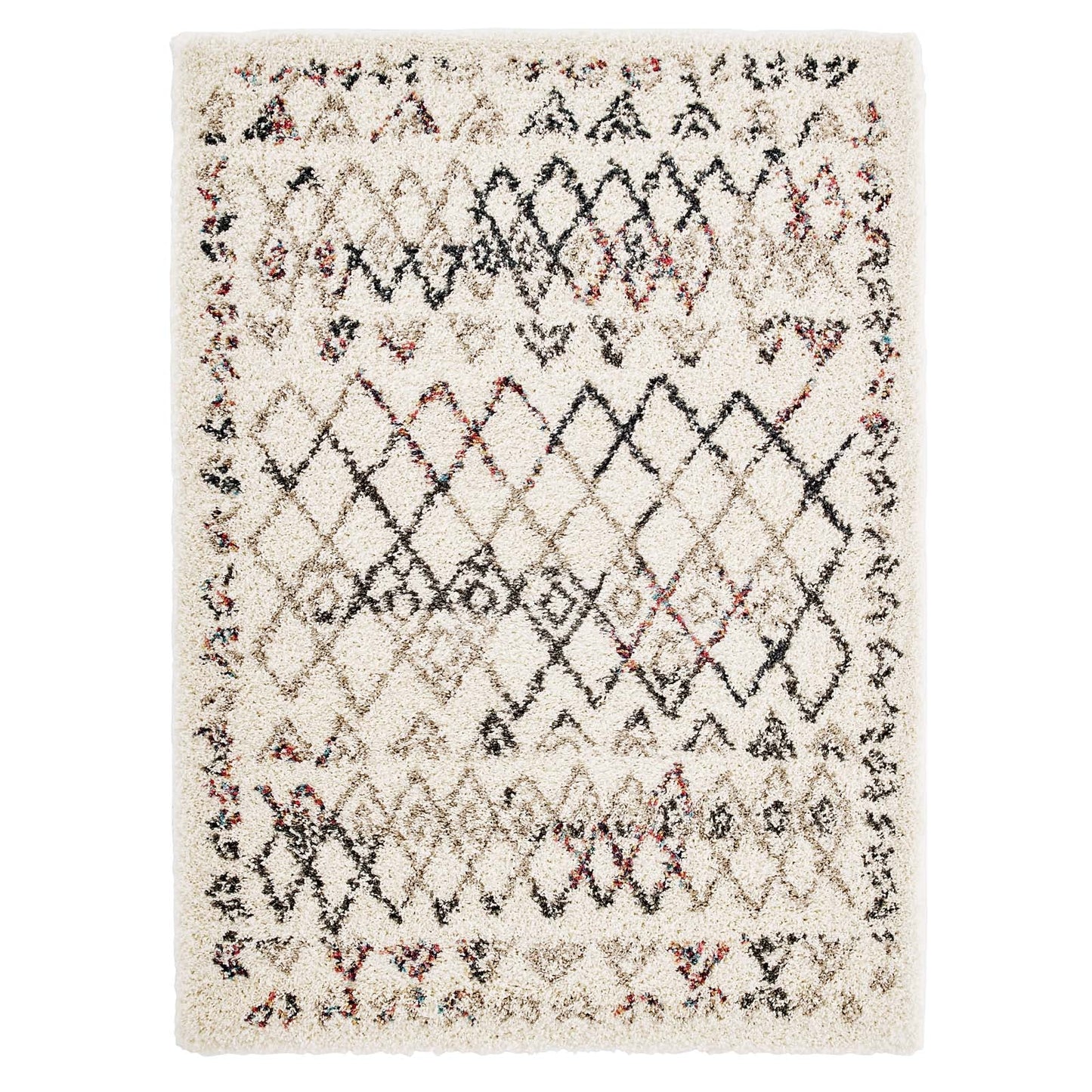 Modway Skadi Rainbow Diamond 5x8 Shag Area Rug | Rugs | Modishstore