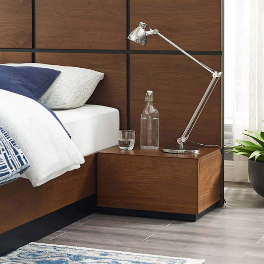 Modway Caima Nightstand in Walnut | Nightstands