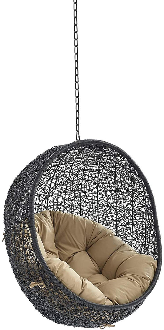 Modway Encase Swing Outdoor Patio Lounge Chair Without Stand | Outdoor Porch Swings | 