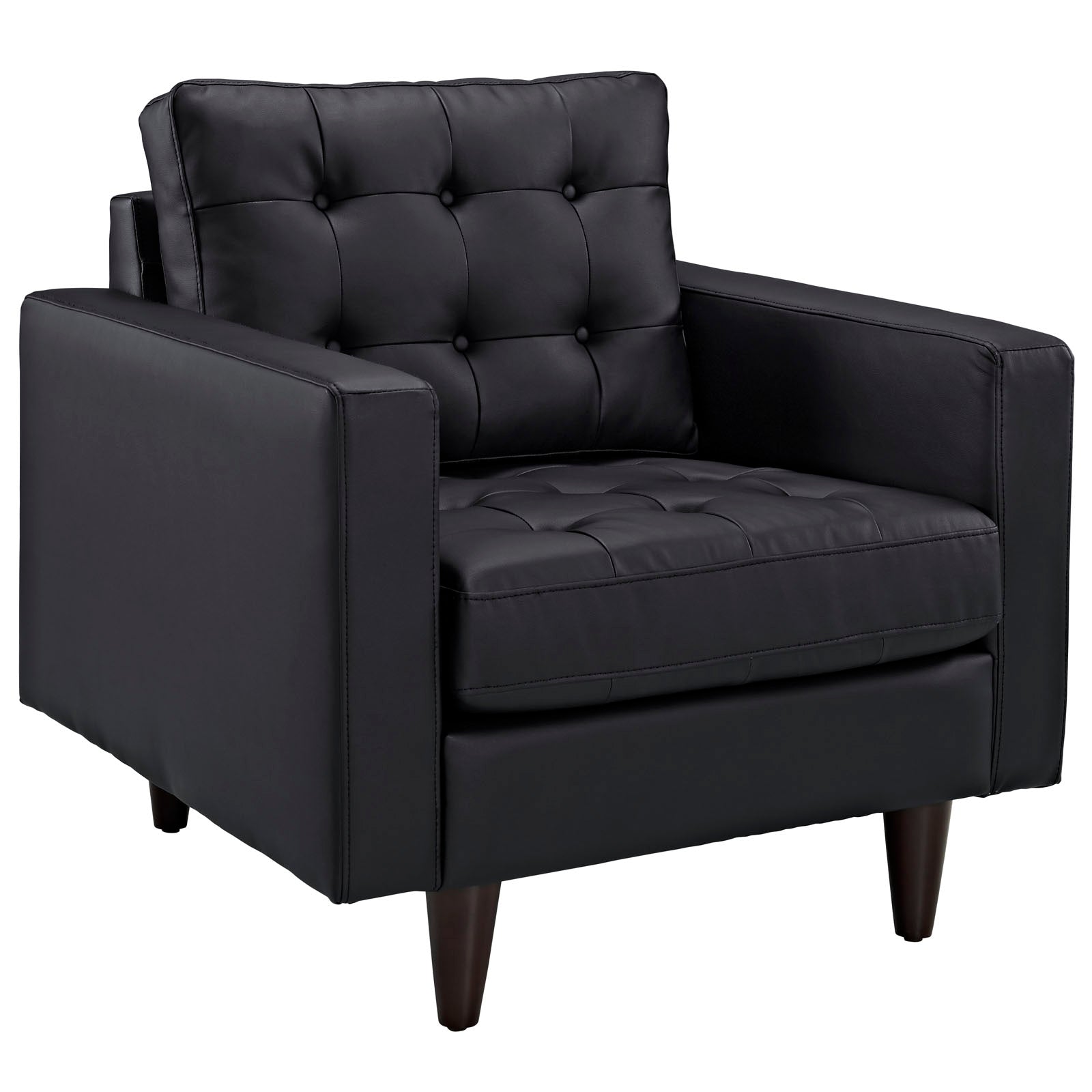 Modway Empress Leather Armchair | Armchairs | 