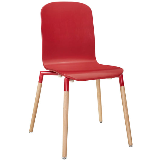 Modway Stack Dining Wood Side Chair - EEI-1054 - Red