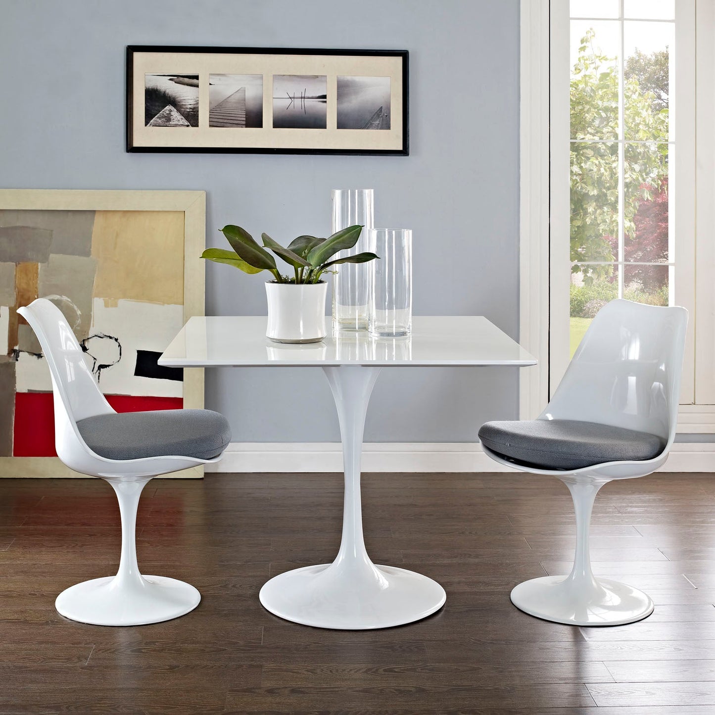 Modway Lippa 36" Square Wood Top Dining Table | Dining Tables | Modishstore