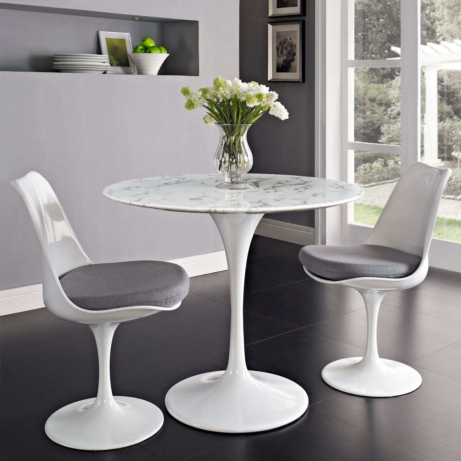 Modway Lippa 36" Round Artificial Marble Dining Table | Dining Tables | Modishstore