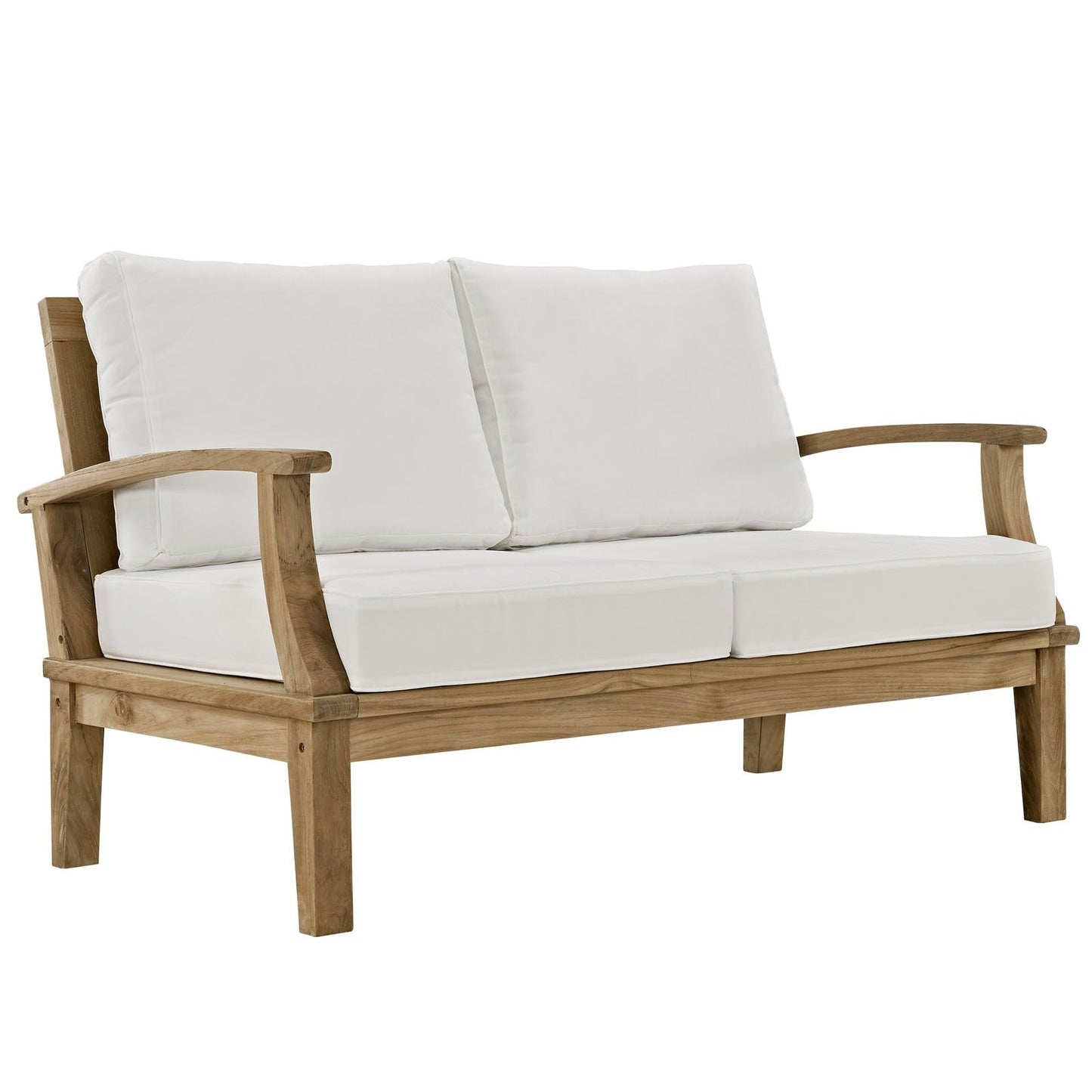 Modway Marina Outdoor Patio Teak Loveseat | Loveseats | Modishstore-2
