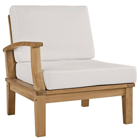 Modway Marina Outdoor Patio Teak Left-Facing Sofa | Outdoor Chairs | Modishstore-3