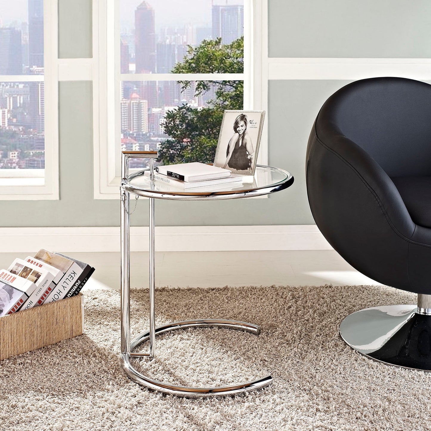 Modway Eileen Gray Side Table - Silver | Side Tables