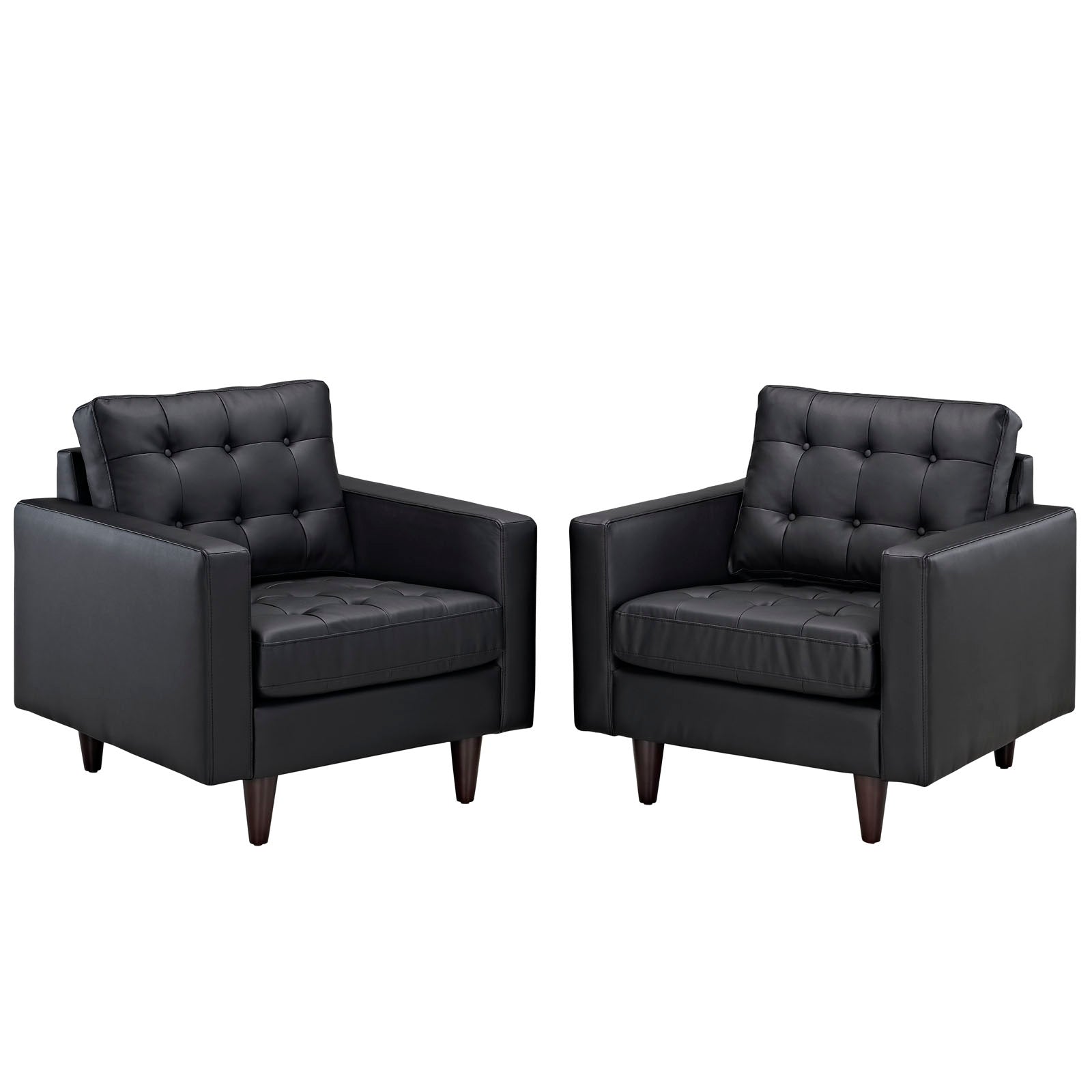Modway Empress Armchair Leather - Set of 2 | Armchairs | 