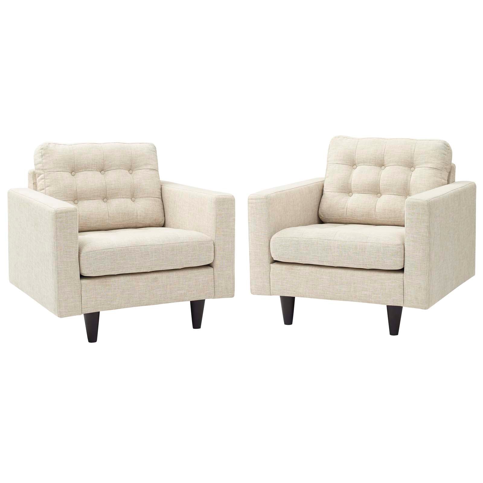 Modway Empress Armchair Upholstered - Set of 2 | Armchairs | 