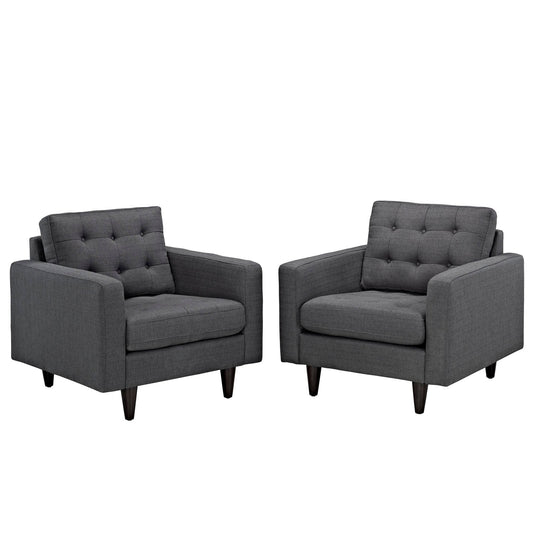 Modway Empress Armchair Upholstered - Set of 2 | Armchairs | 