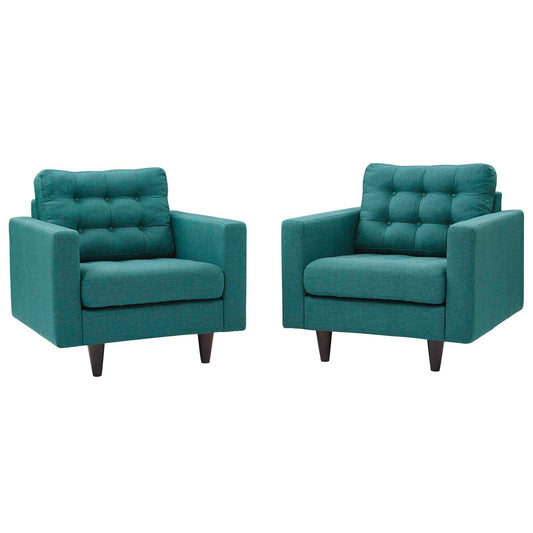 Modway Empress Armchair Upholstered - Set of 2 | Armchairs | 
