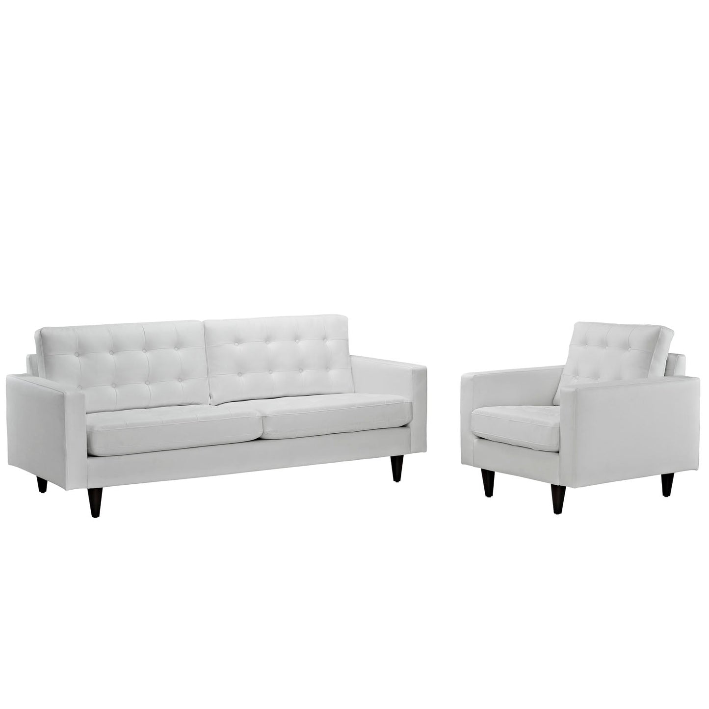 Modway Empress Sofa and Armchair - Set of 2 | Sofas | 