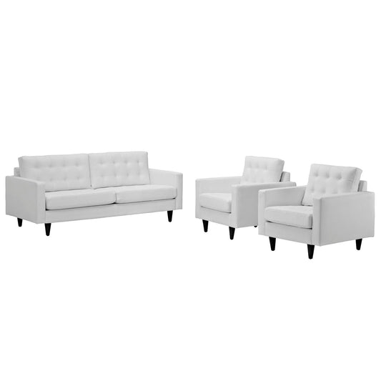 Modway Empress Sofa and Armchairs Set of 3 - EEI-1312 | Sofas | 